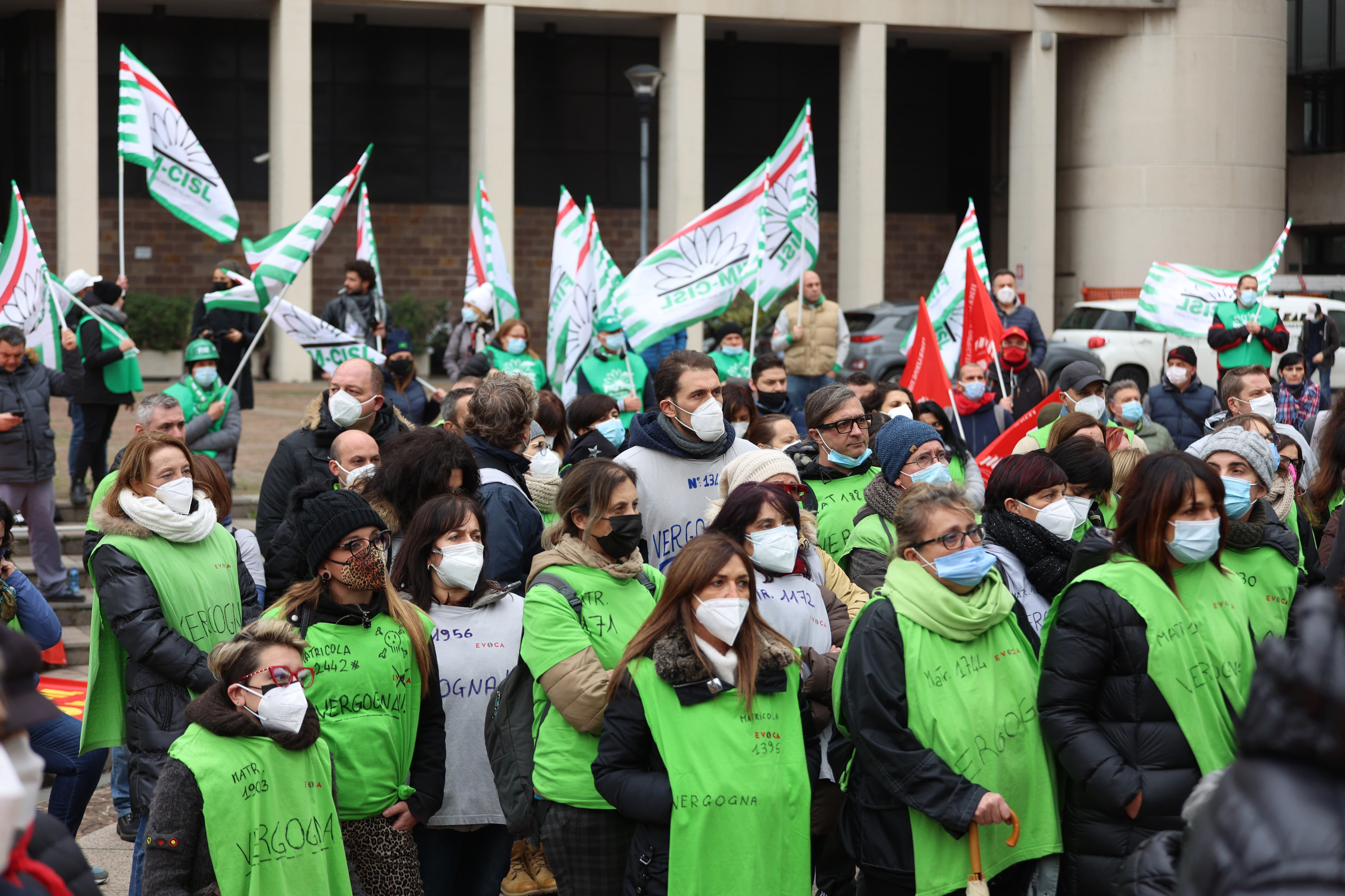 Protesta delle lavoratrici della SaGa